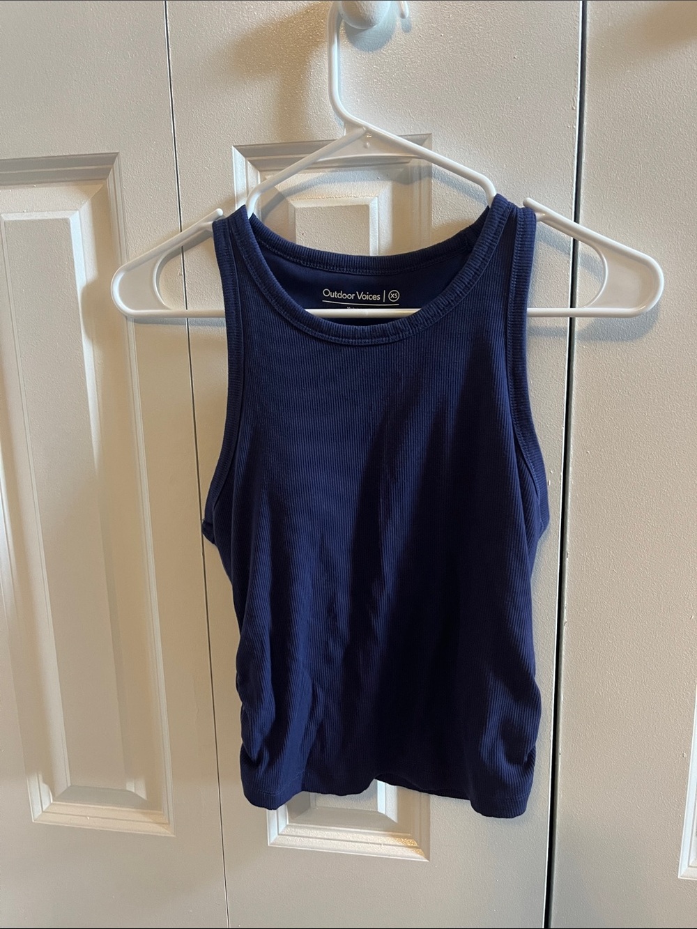 Outdoor Voices Purple Ribbed Crewneck Tank